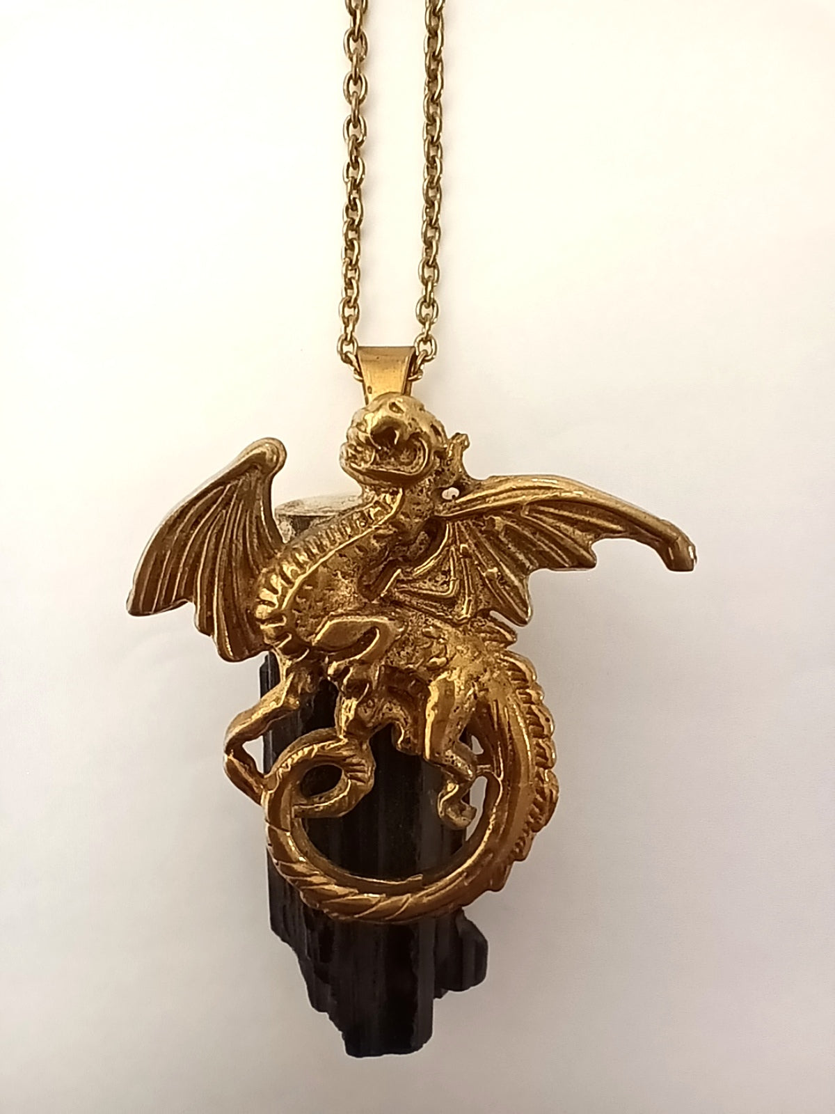 Khaleesi Raw Black Tourmaline Pendant