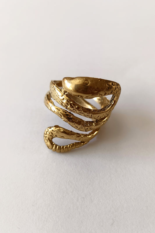 Curled Serpent Ring