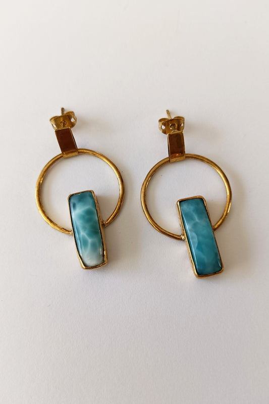 Yemanja Larimar Earrings