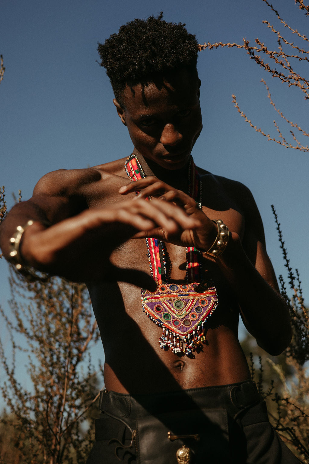 Antique Mirror Necklace