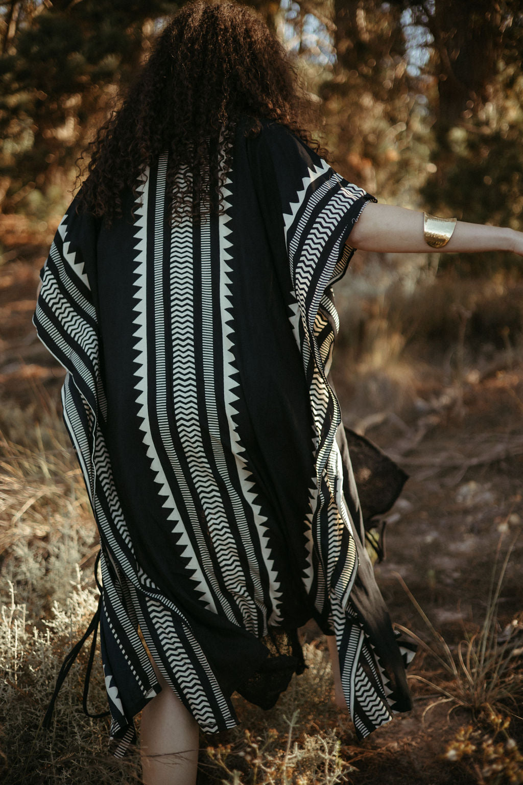 Kali Ma Kaftan - Black and Ivory