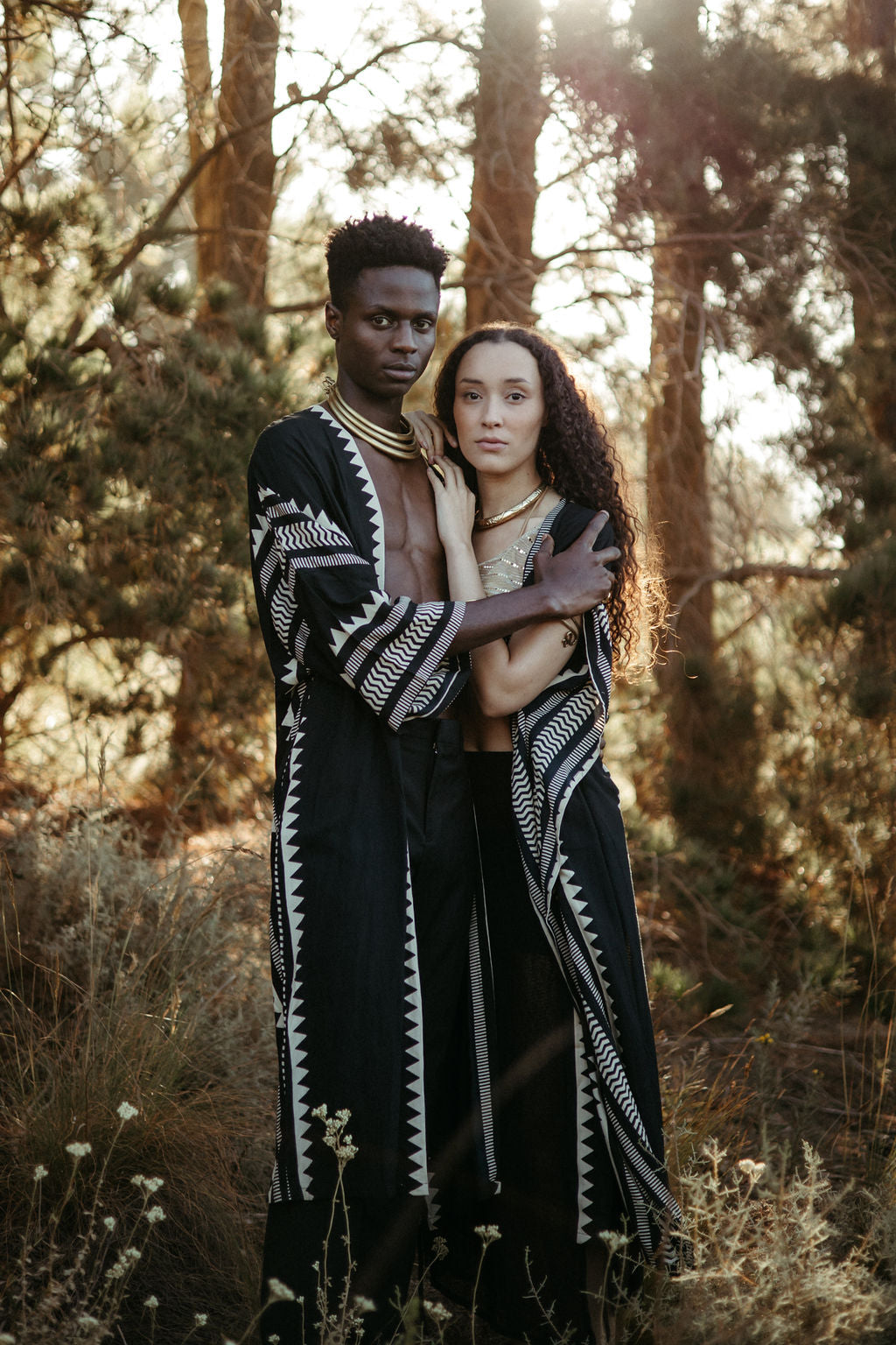 Kali Ma Kaftan - Black and Ivory