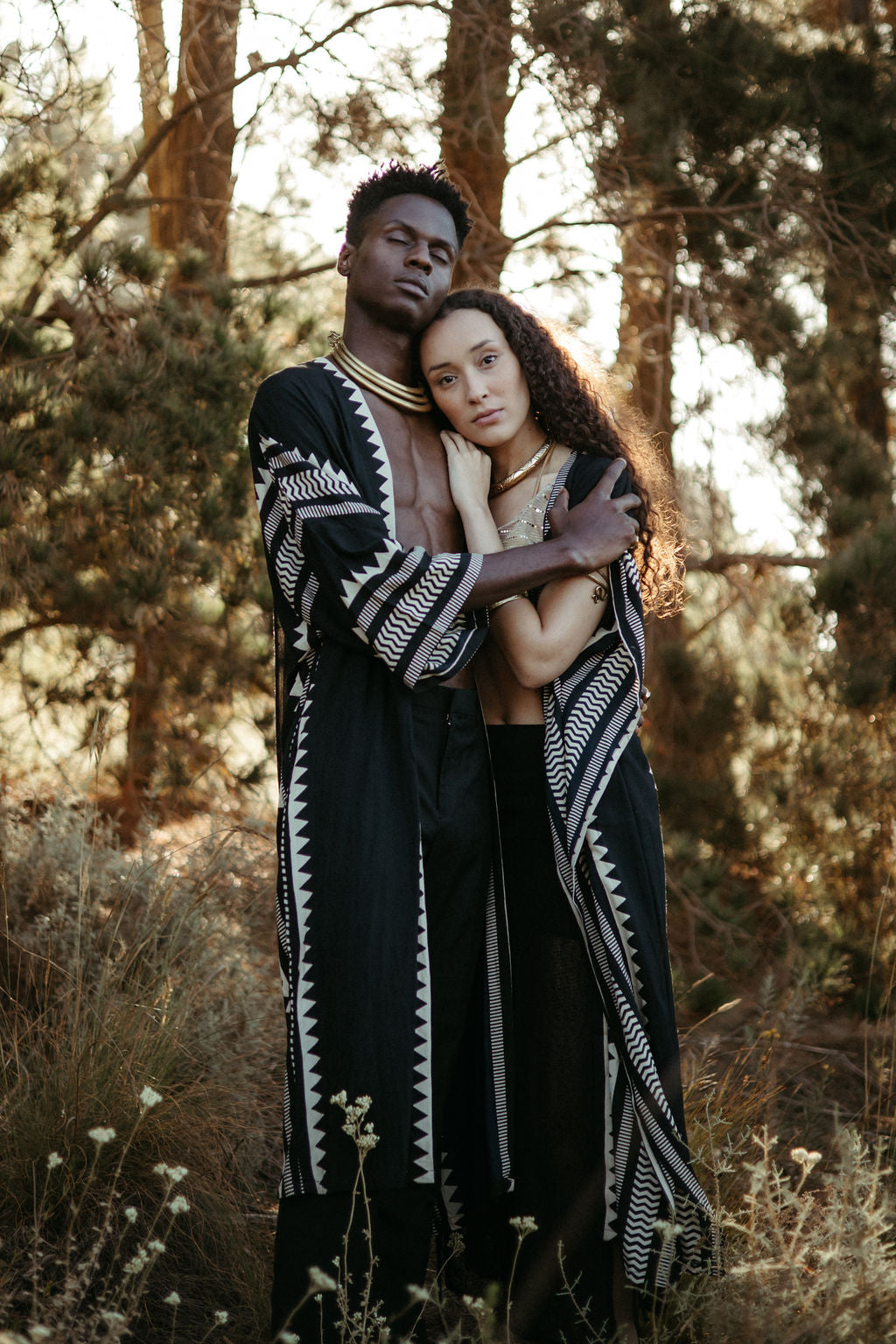 Kali Ma Kaftan - Black and Ivory