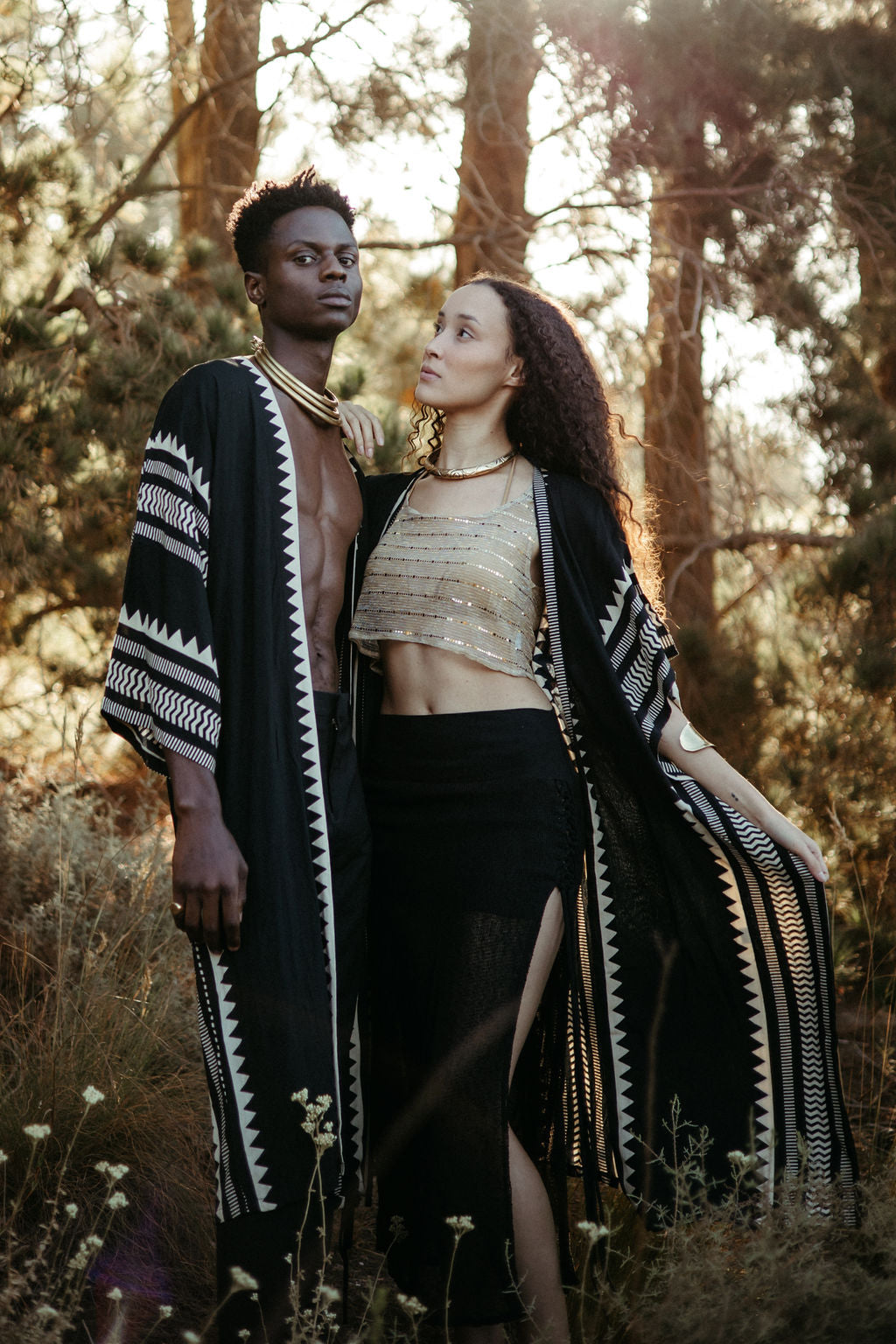 Kali Ma Kaftan - Black and Ivory