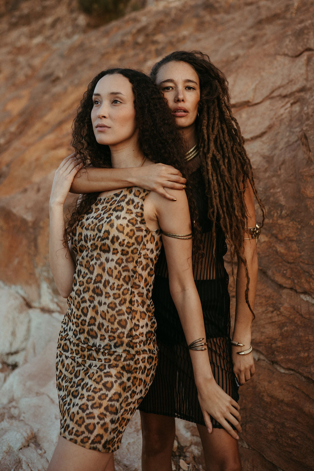 Clifton Dress - Black Stripe Mesh