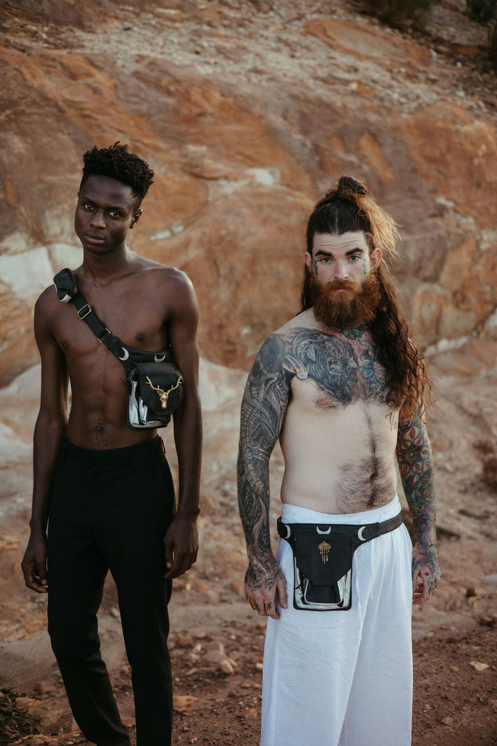 Kamala Leather Pocket Belt - Snake moonphase