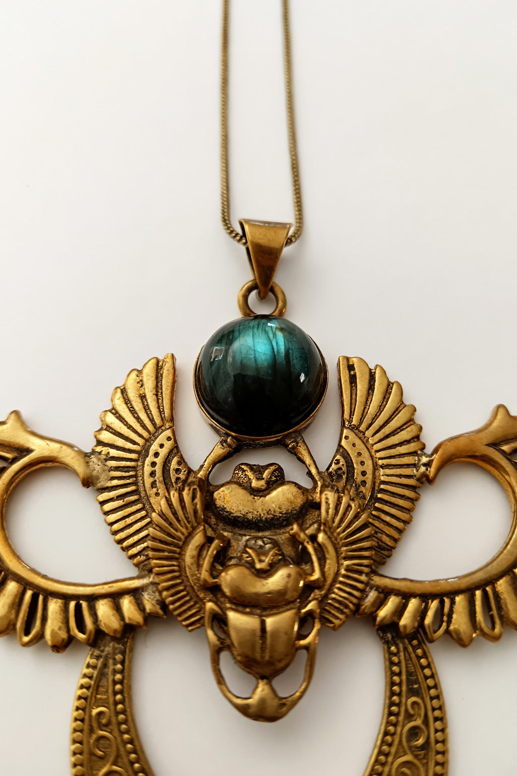 Double Winged Scarab - Labradorite