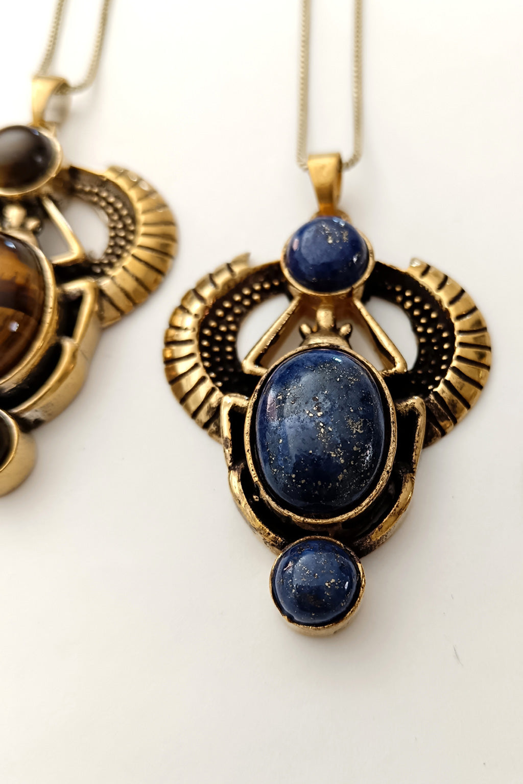 Sacred Scarab Pendant - Lapis Lazuli