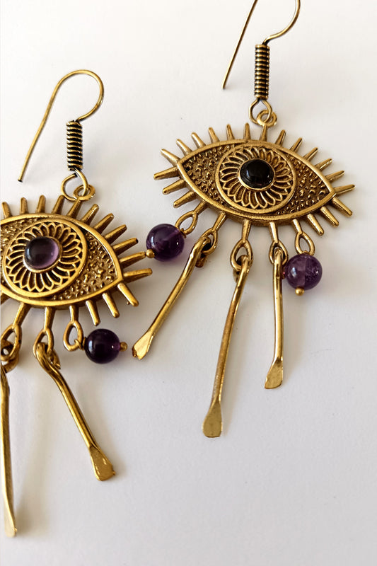 Hydra Earrings - Amethyst