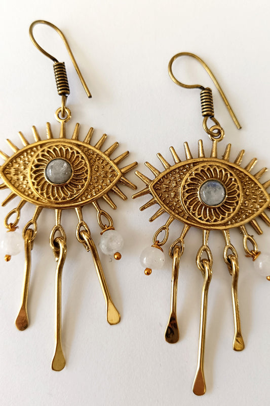 Hydra Earrings - Moonstone