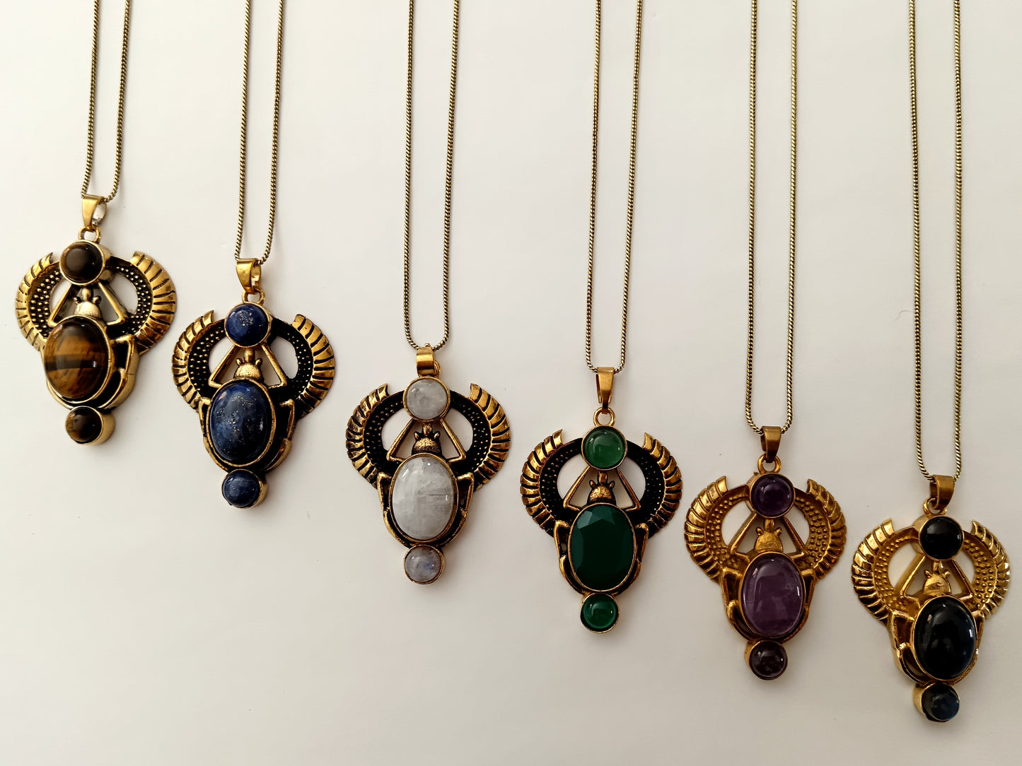 Sacred Scarab Pendant - Serpentine