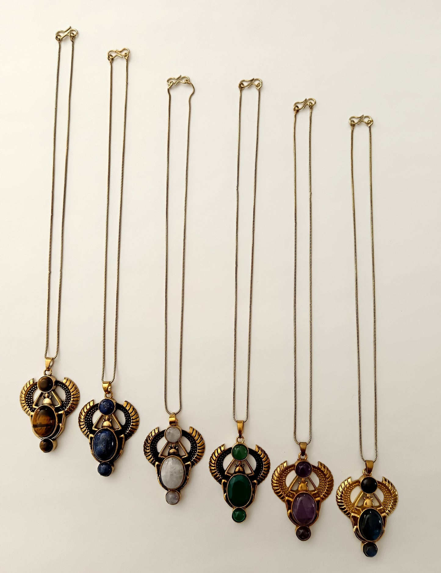 Sacred Scarab Pendant - Serpentine