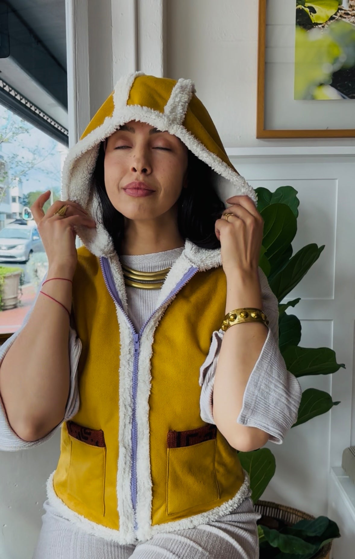 Charlie Hooded Waistcoat - Sun Kissed Mustard